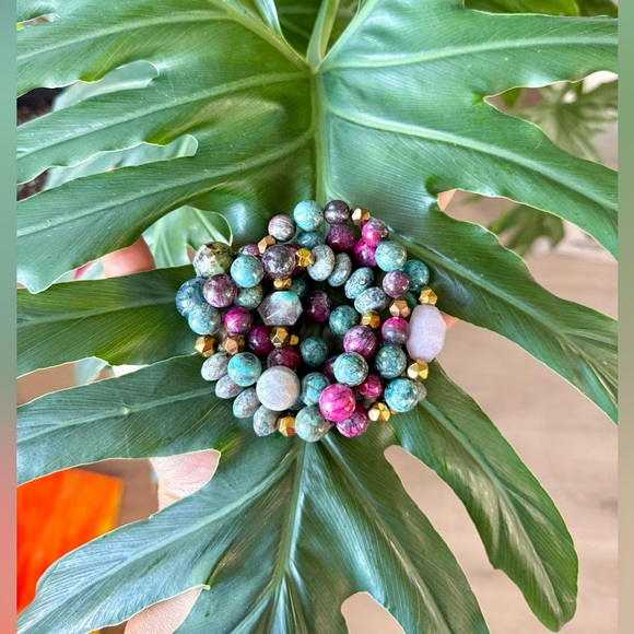 Hematite & Jasper bracelet (one) - Picture 7 of 7